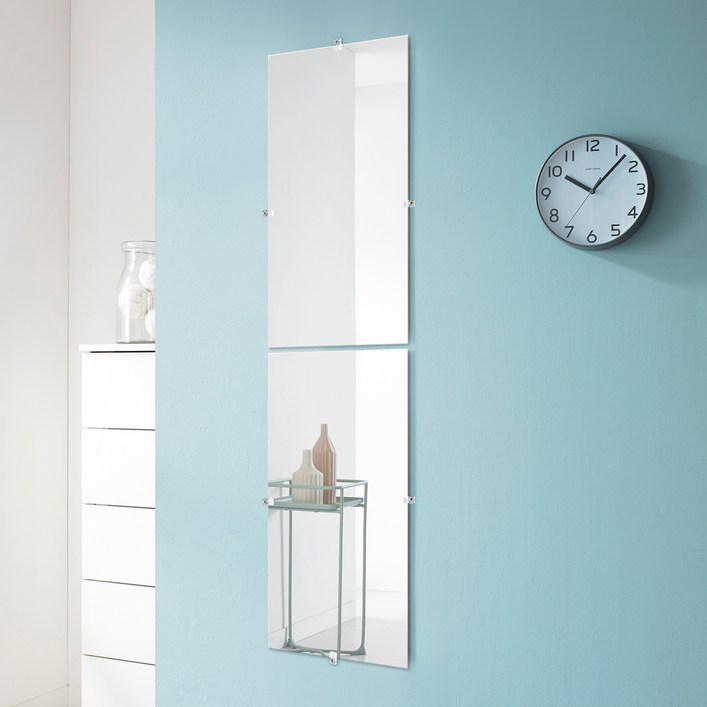 미소아이 초간편 부착 유리거울 600 2p, 단일 색상