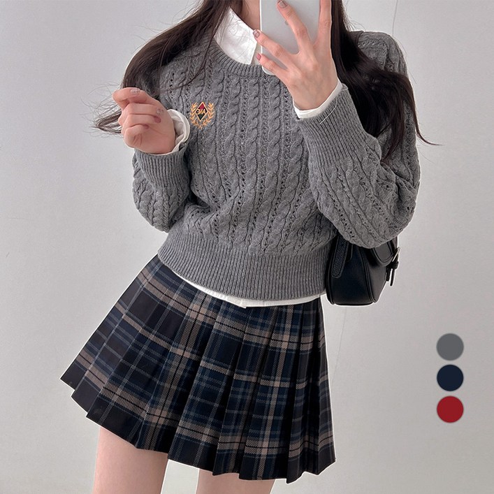 밀키버터 여성용 하이틴 체크 플리츠 미니 스커트 밀키버터 여성용 하이틴 체크 플리츠 미니 스커트