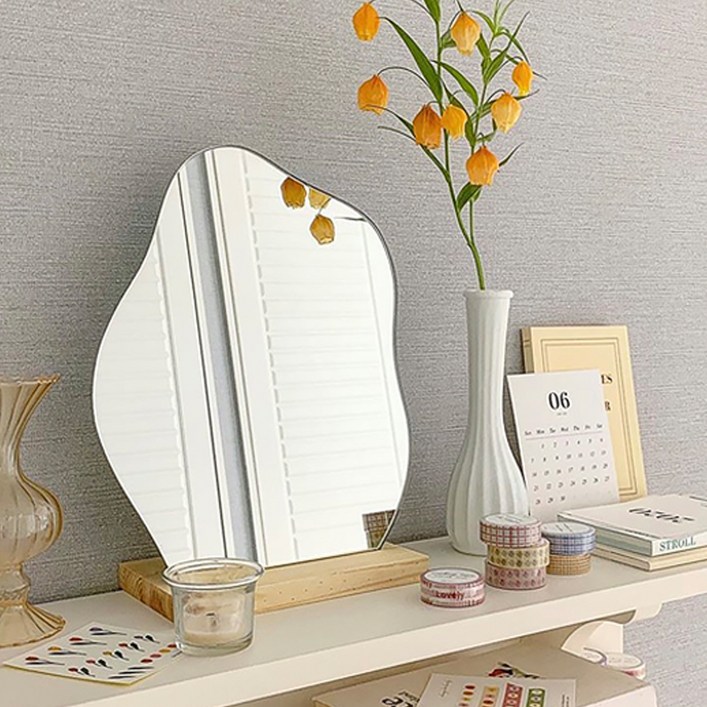 당신의온실 웨이브미러 S  미송 받침