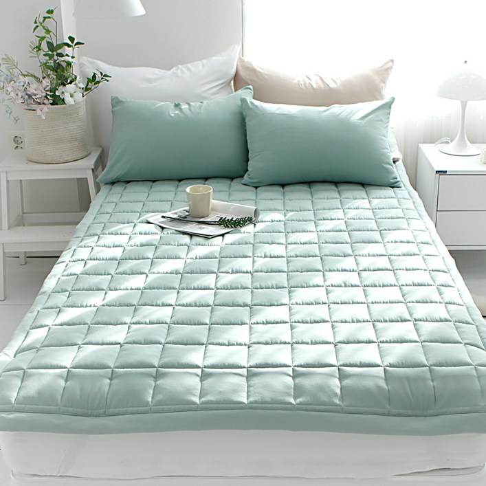 보몽드 국내 제조 도톰한 소프트워싱 누빔 패드, 애플민트