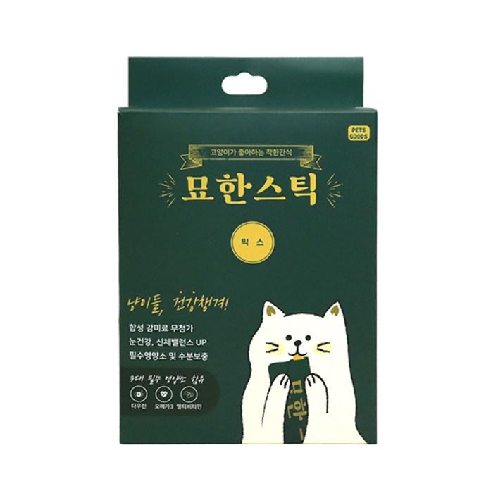 펫츠굿츠 묘한스틱 고양이 간식 15g x 30p
