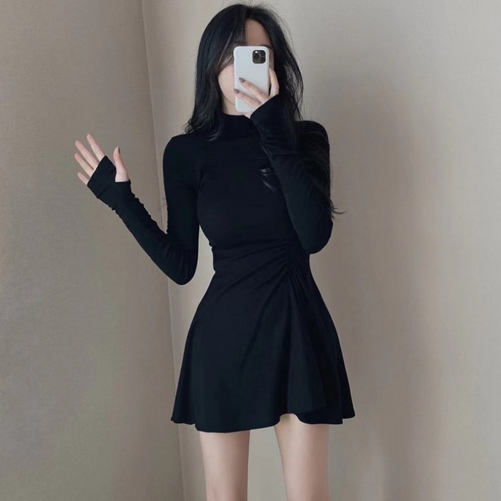 피어니스트 하프넥 슬림핏 미니원피스 피어니스트 하프넥 슬림핏 미니원피스