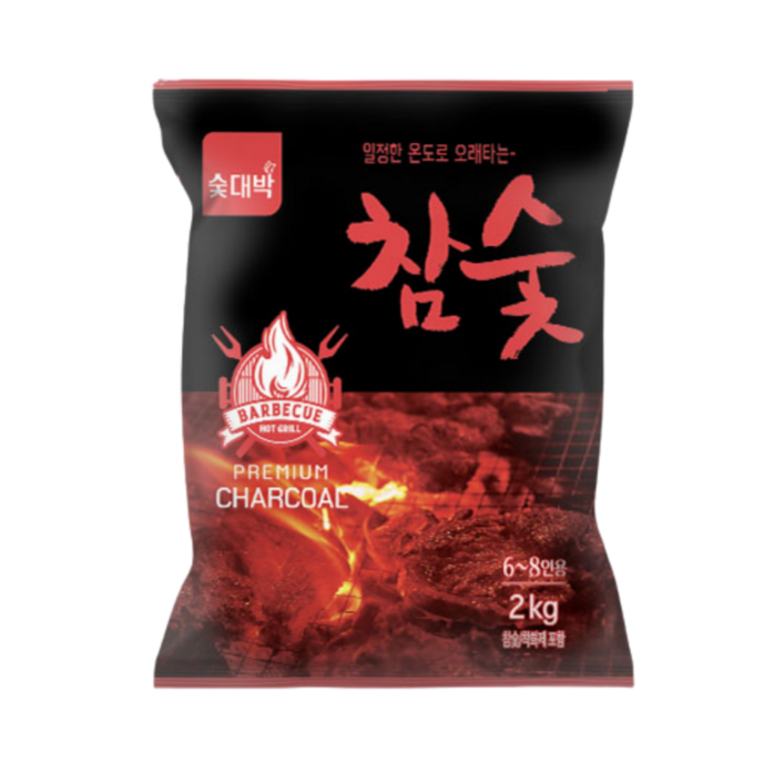 숯대박 바베큐참숯 착화제포함, 2개, 2kg