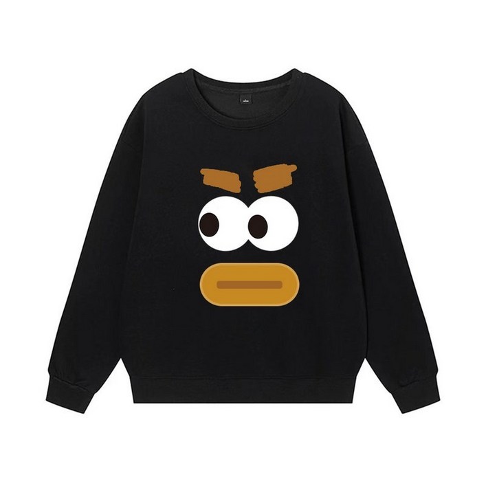 블랙K7 커플 티셔츠 긴팔 루즈라운드 남녀공용 맨투맨