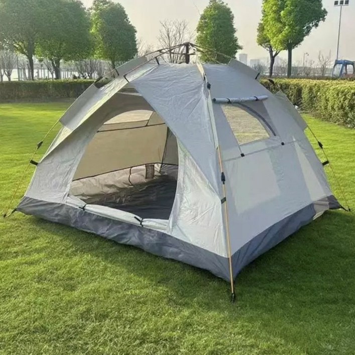 베어커즈 초간편설치 원터치텐트 방수 그늘막 텐트 베이지 휴대용 텐트 한강 피크닉, 34인용