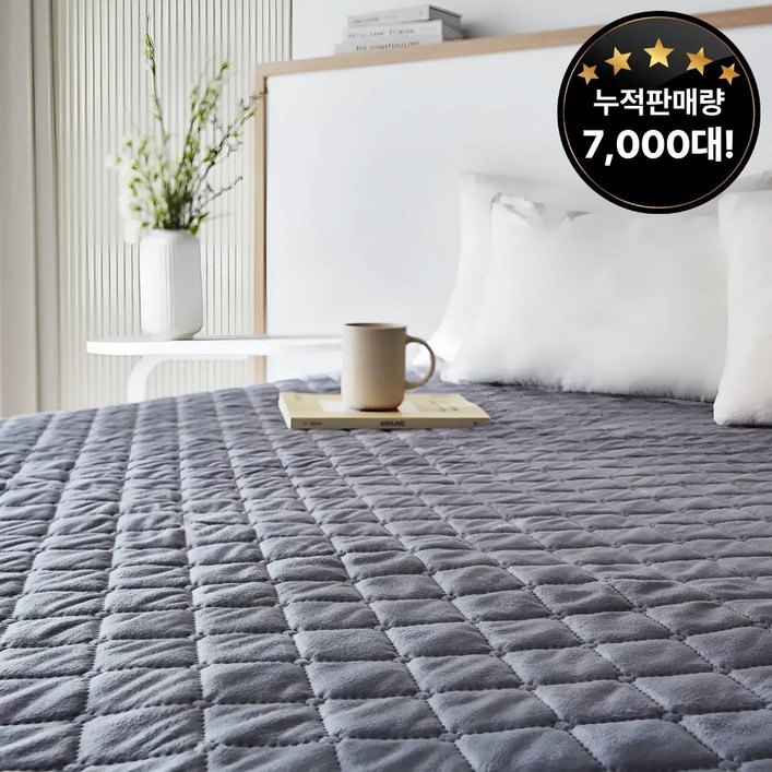 신규출시한일의료기 초극세사 프리미엄 탄소열선 전기요 그레이, 싱글100x180cm