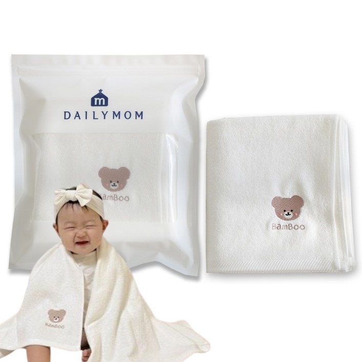 데일리맘 밤부 부드러운 아기목욕타올