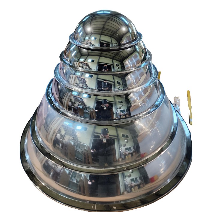 그린기획 국내산 실내 돔반사경 볼록거울, 1개, 은색