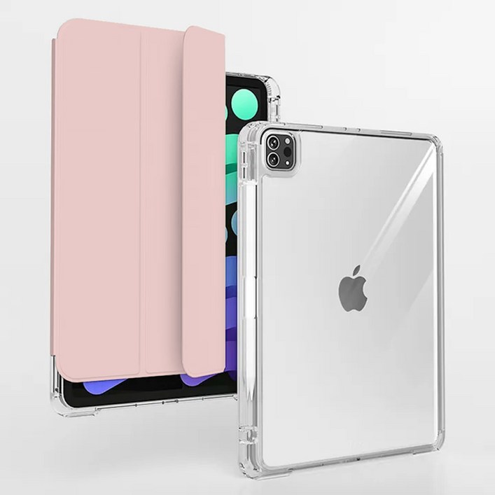 와이드 클리어 아이패드 슬라이드 세로거치 고광택 투명케이스 아이패드 7 8 9 10 에어 6 5 4 프로11 프로13 12 호환 애플펜슬 충전 수납 홀더