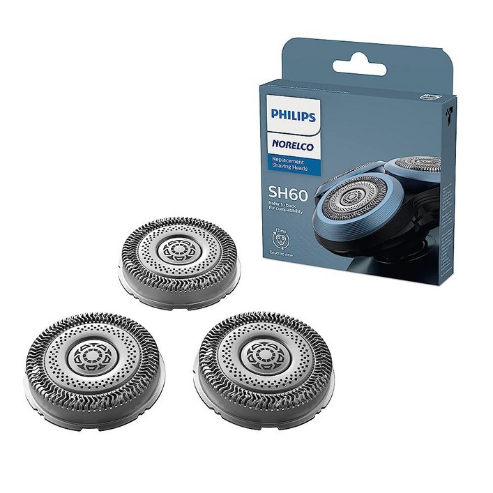 Norelco 필립스 노렐코 시리즈 6000 면도기용 교체 헤드 블랙 1개