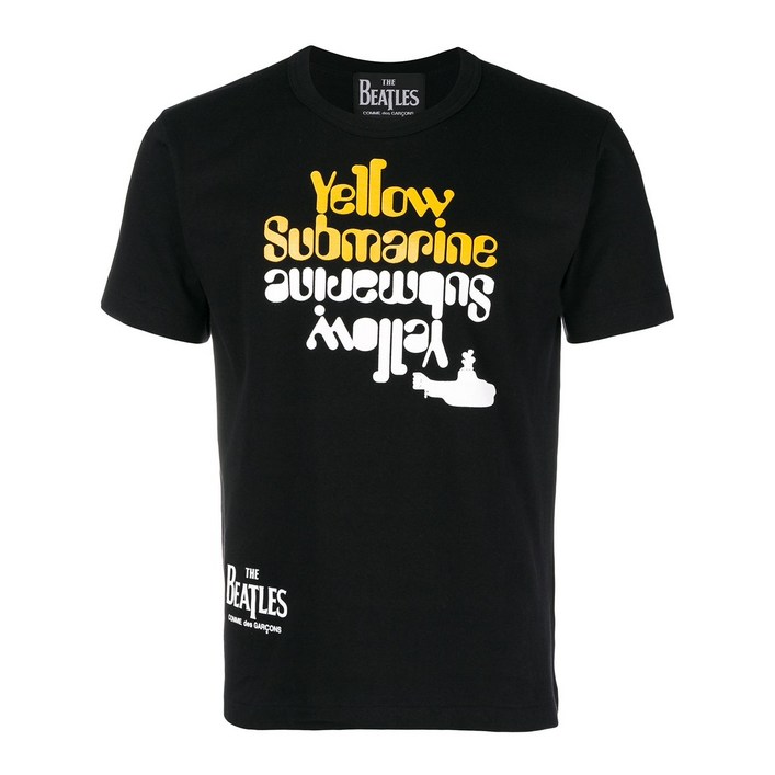 꼼데가르송 텍스트 프린트 티셔츠