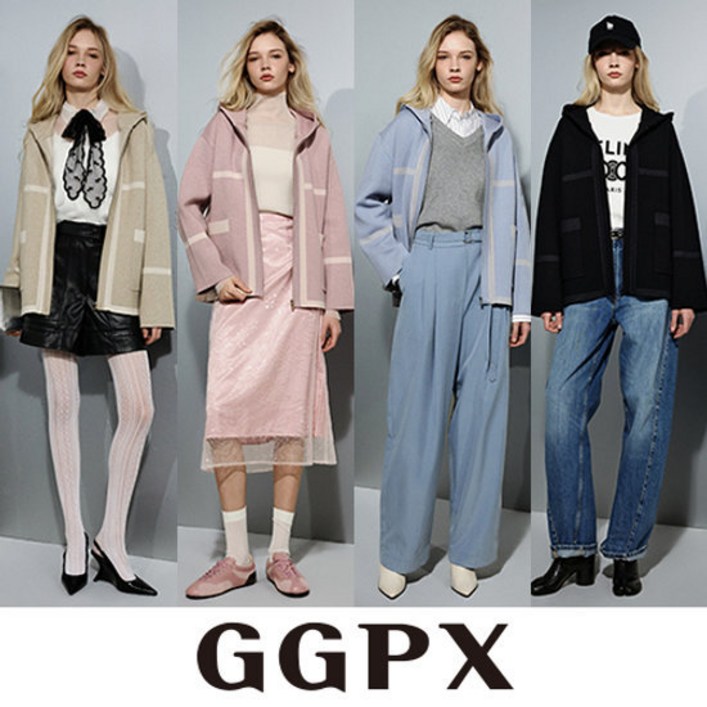 GGPX 26SS 컬러블럭 후디 케이프 1종