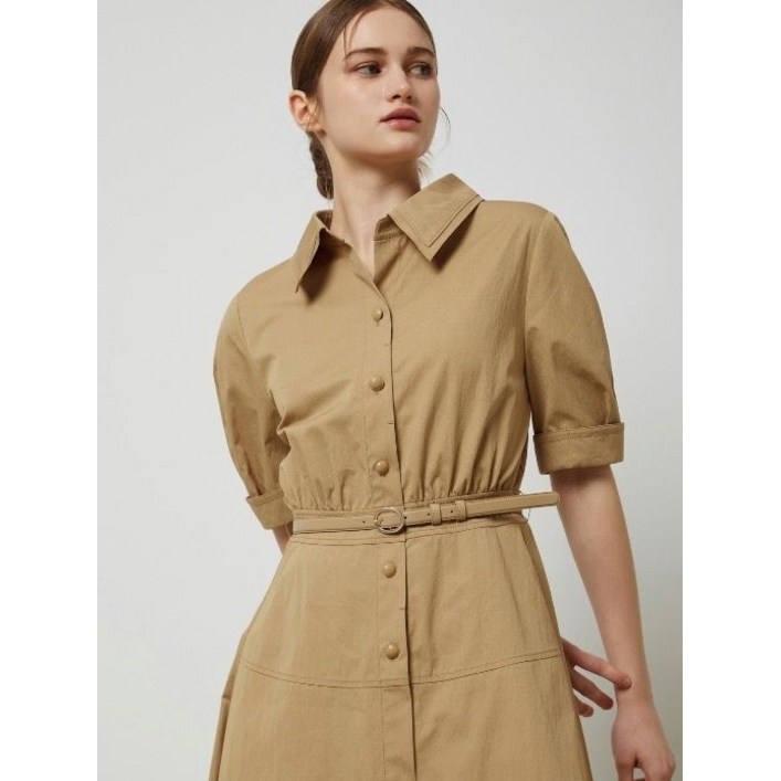 [백화점 정품] CC콜렉트 원피스 하프슬리브벨티드셔츠형원피스 C243MSE003