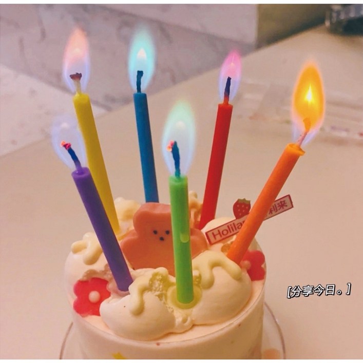 나혼자산다 화사선물 김광규 무지개초 불꽃초 특이한 생일 파티 초 컬러 케이크 레인보우 캔들 오색찬란 촛불 양초 이벤트 특이한생일초 집들이