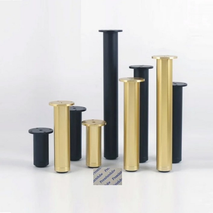 4PCS 알루미늄 35MM 피트 블랙 골드 라운드 매트 가구 캐비닛 찬장 레벨링 튜브 다리