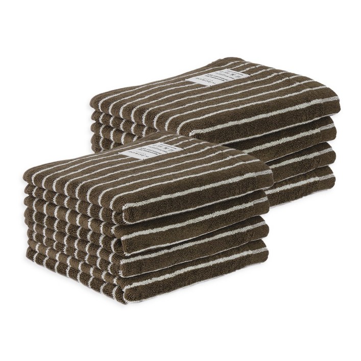 앤에코브 시그니처 에코 대나무 100 뱀부 수건, 8개, 모카 ST