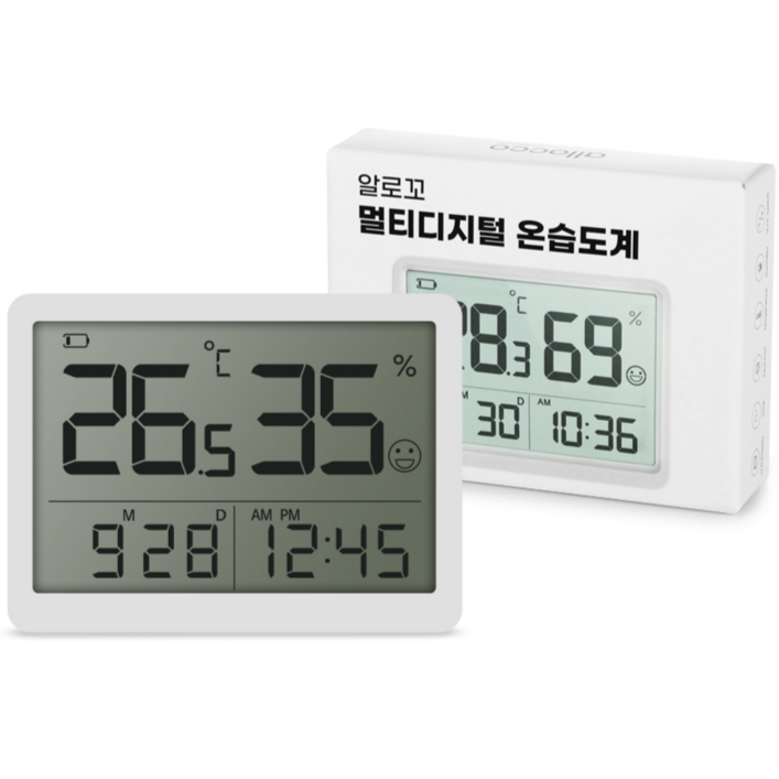 알로꼬 디지털 멀티 온습도계, TH-CLK, 건전지포함, 1개