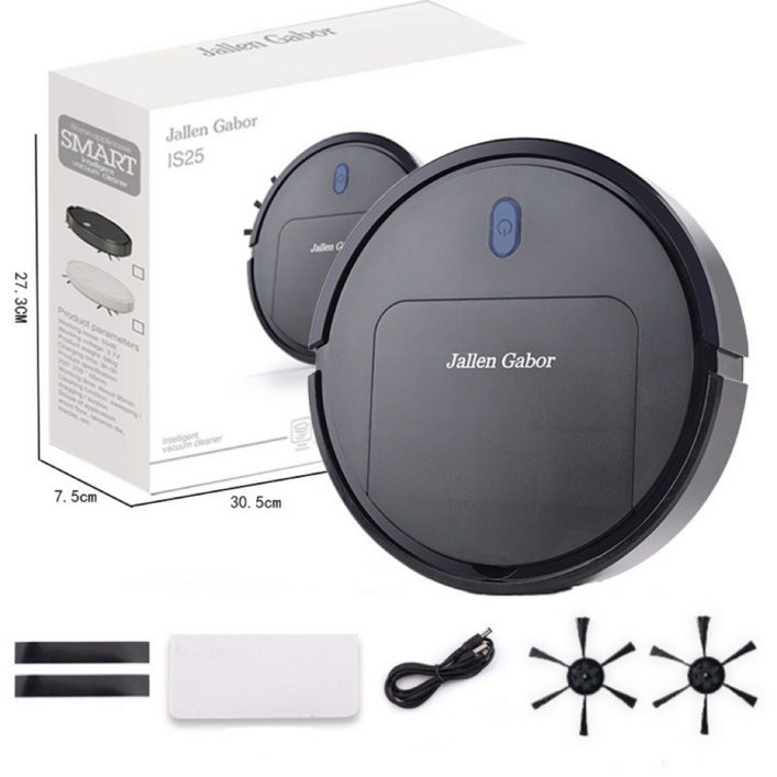 바이유 스마트 무선 3in1 다기능 가정용 로봇 청소기, 블랙