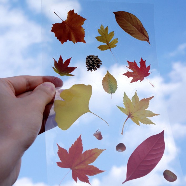 단풍잎 스티커 가을 낙옆 미술 만들기재료