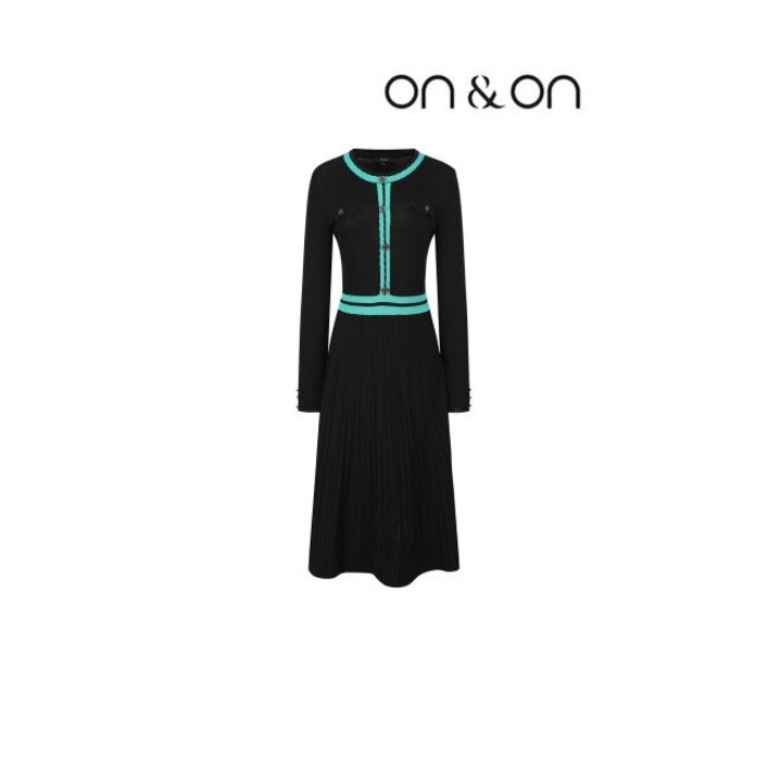 온앤온 배색 단추 장식 니트 원피스JK2MO329 720649