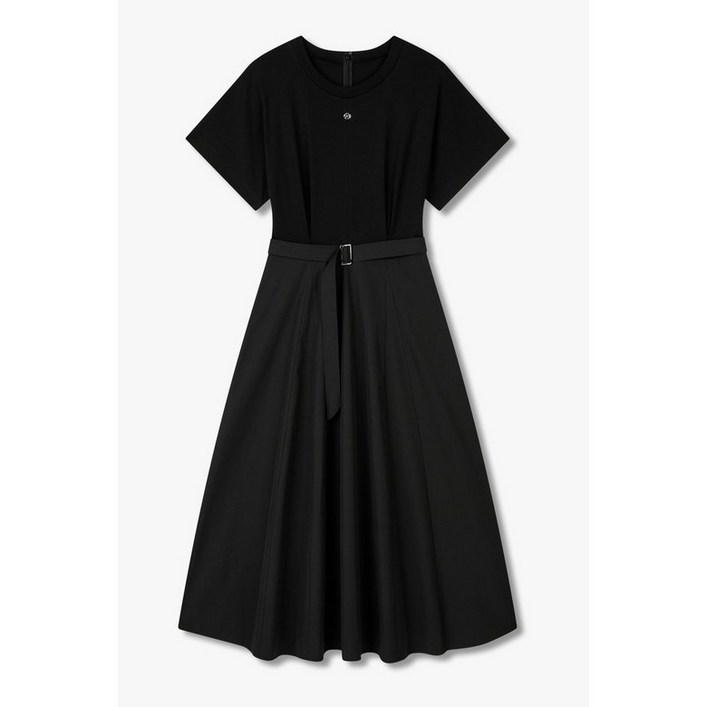 GCUT 지컷25F/W 저지 믹스 플레어 벨티드 원피스7255337101DK1214363