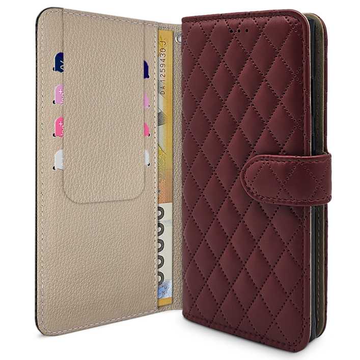 아리움 헤리스 퀼팅 지갑형 카드 분실방지 덮개 다이어리 케이스