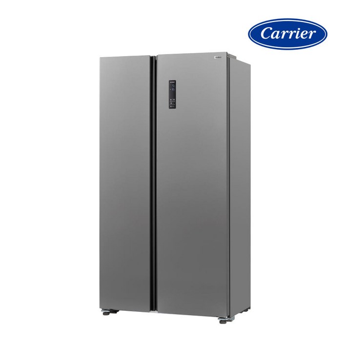 캐리어 인증점 클라윈드 피트인 438리터 양문형 냉장고 KRNS438SPH1 실버메탈, KRNS438SPH1