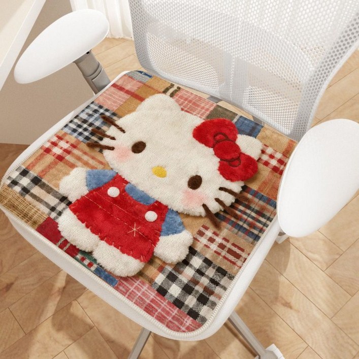 헬로키티 플러시 방석 카툰 사무실 방석 학생용 부드러운 방석