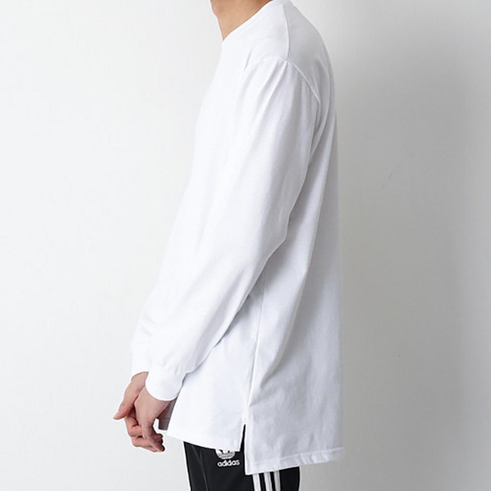 화이트빌딩 무지 레이어드 라운드 긴팔 반팔 티셔츠 면 티