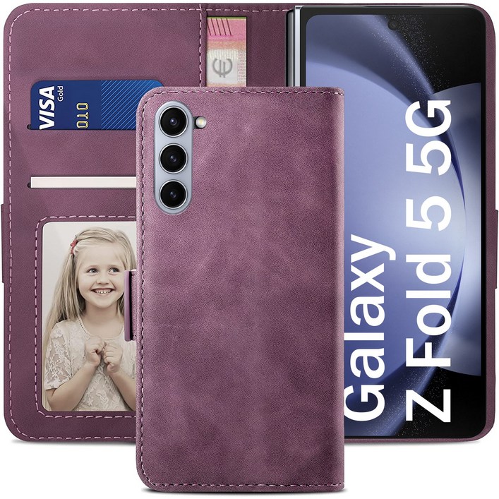 삼성 갤럭시 z폴드4 5G 지갑형 카드수납 다이어리 휴대폰리 케이스 galaxy z fold 4 Leather wallet case 적용
