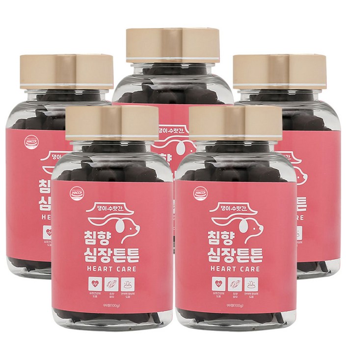 댕이수랏간 강아지 침향 영양제 100g, 99정, 심장간, 5개