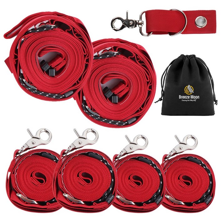 브리즈문 3세대 고강도 타프 웨빙 스트랩 메인 2p + 사이드 4p + 보관 파우치 세트