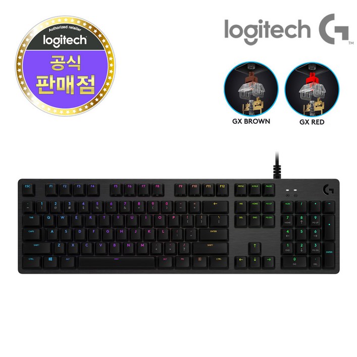 로지텍 기계식 게이밍 유선키보드 YU0034