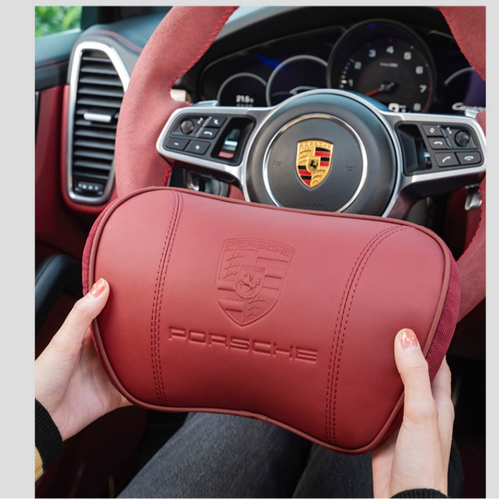 해리픽 포르쉐 목쿠션 허리쿠션 가죽