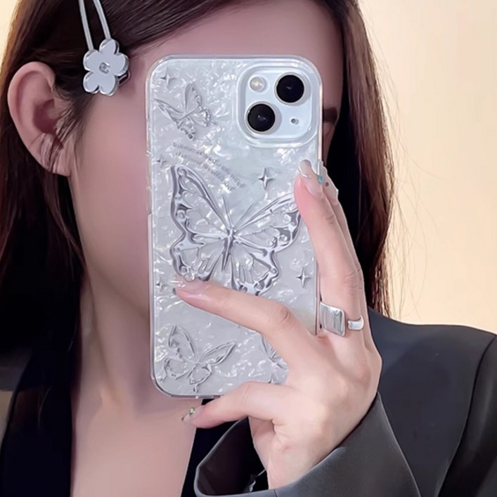Crystal 실버나비 이폰케이스 Crystal 실버나비 이폰케이스