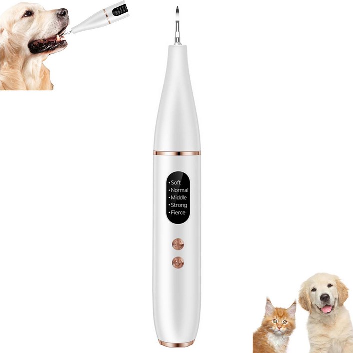 반려동물용 초음파 셀프 구강청결기 강아지 고양이 미세초음파 치석제거기 반려동물용 저소음 전동칫솔 치아 입냄새 제거기 5가지모드, 1개, G101