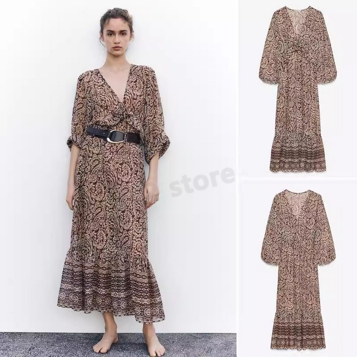 자라 레트로 쉬폰 원피스 여름세일 zara
