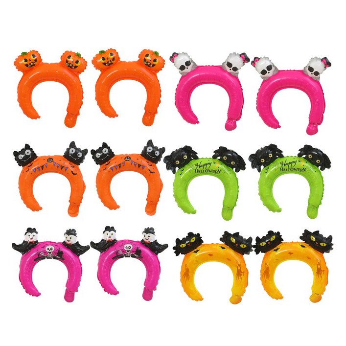 피앤비유니티 할로윈풍선헤어밴드 혼합12입