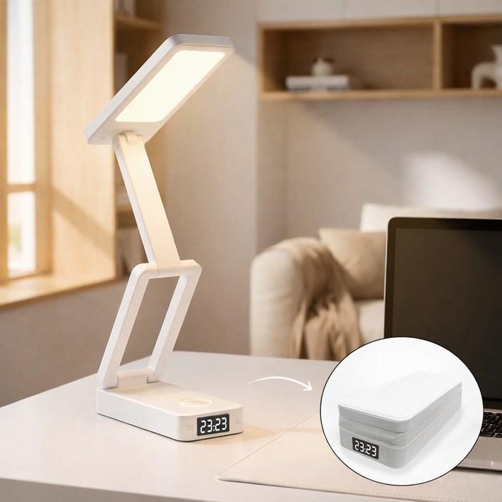 Keebright LED 책상 스탠드 접이식 터치식 3단 조광 각도조절 학습용 독서등