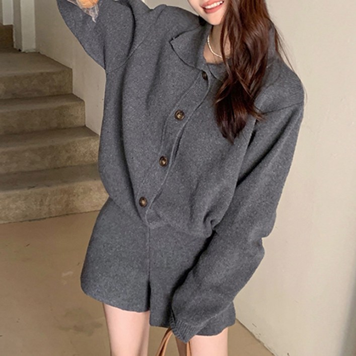 대박난박양 니트 가디건+반바지 SET(원가이하세일)