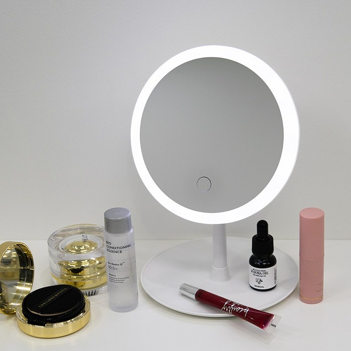 카멜 스마트 LED 3색 거울 메이크업 화장 탁상 조명, 화이트3색