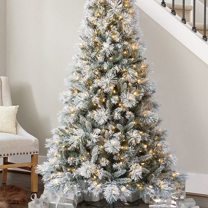 코스트코 LED 글리터 캐시미어 화이트 크리스마스트리 1.9m 장식 카페 인테리어 소품