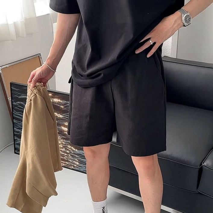 치트키 우디크 워싱 리넨 데일리 반바지