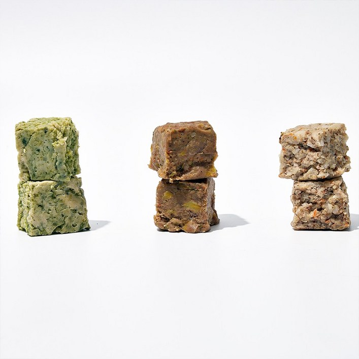 오간식 촉촉한 화식 큐브 소고기 돼지고기 닭고기 강아지 간식 10P, 3개, 300g, 화식큐브소