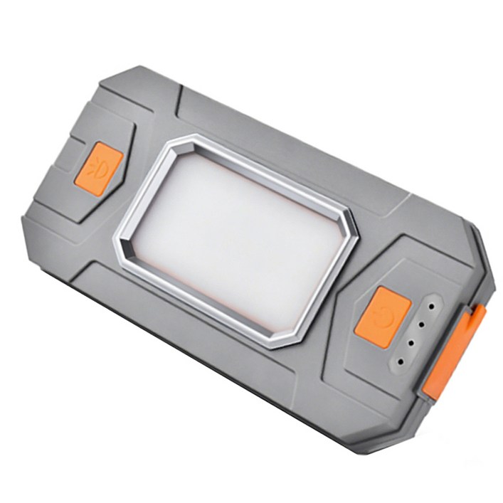 휴대용 캠핑랜턴 충전식 LED 작업등 캠핑조명 방수 자석 10000mAh, 회색, 1개