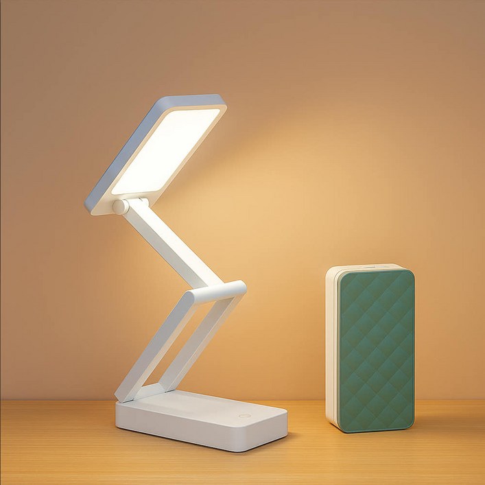 휴대용 독서등 접이식 스탠드형 편안한눈 대용량배터리4000mAh내장 LC1253 리와트, 초록색