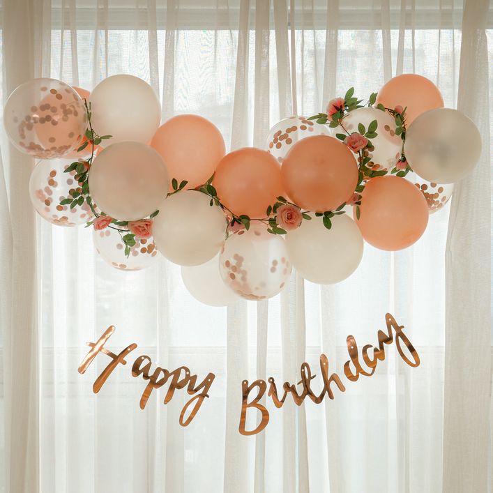 파티레시피 생일풍선 생일파티 용품 세트