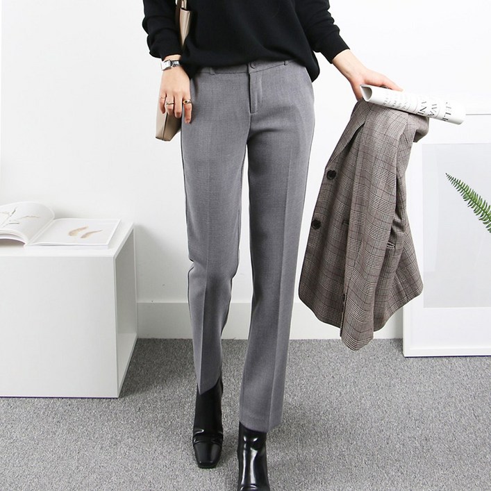 모던하고 따스한 듀얼 포근 슬랙스 기본밴딩 2버전 빅사이즈 겨울 여자 슬랙스