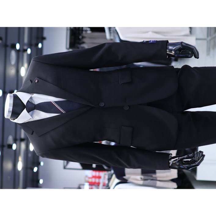 STCO 사계절 블랙 울혼방 사방스판 수트 정장 슬림핏 SSJWZ11SETM