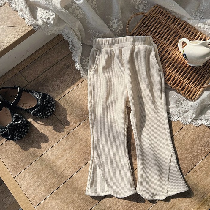 룩앤필 여아 골지 팬츠 부츠컷 스타일 아동 밴딩 바지